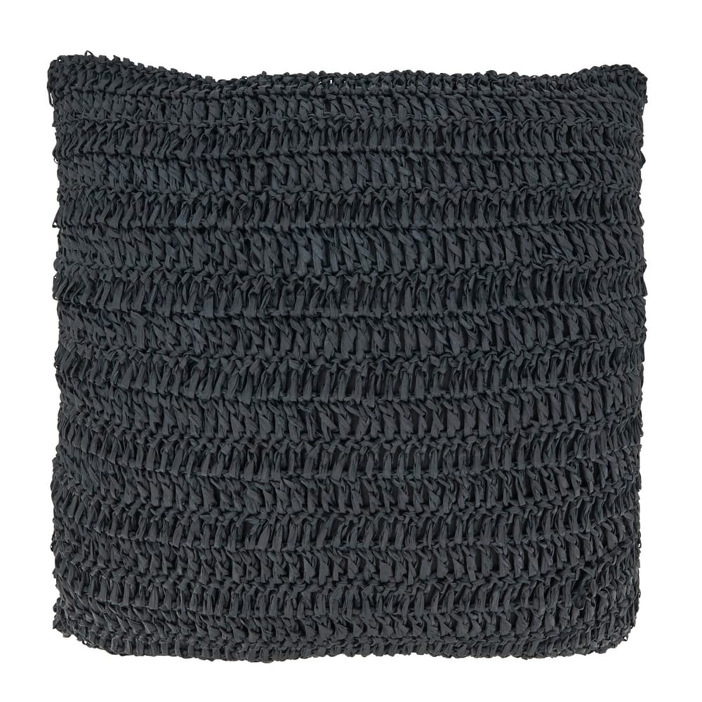 Outdoor Zen Raffia Poly Filled Throw Pillow
