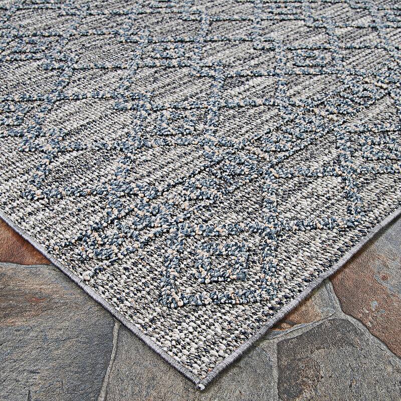 Fresque Rainstorm Gray Indoor/Outdoor Area Rug