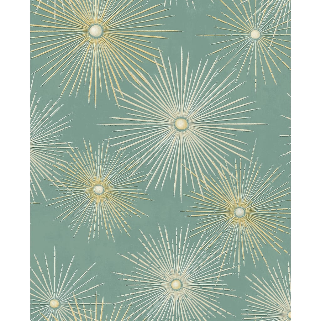 Seabrook Designs Starburst Geo Prepasted Wallpaper