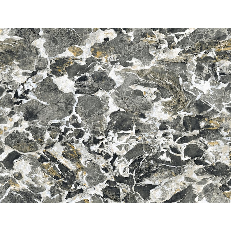 Harry & Grace Faux Stone Marble Peel and Stick Natural Wall Backdrop Panel - 20.5 in. W x 9 ft. L - Slate