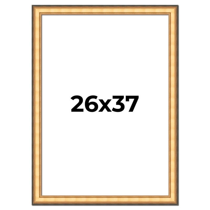 26x37 Frame Gold Plein Aire Solid Wood Picture Frame Width 2 Inches |