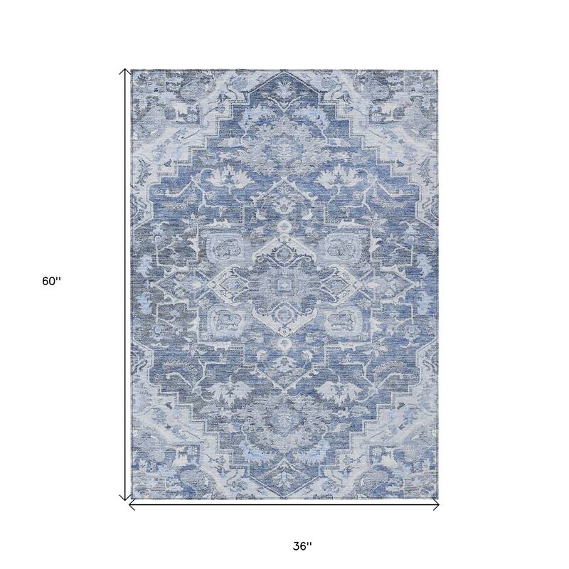 HomeRoots Oriental Traditional Rectangle Outdoor Rug