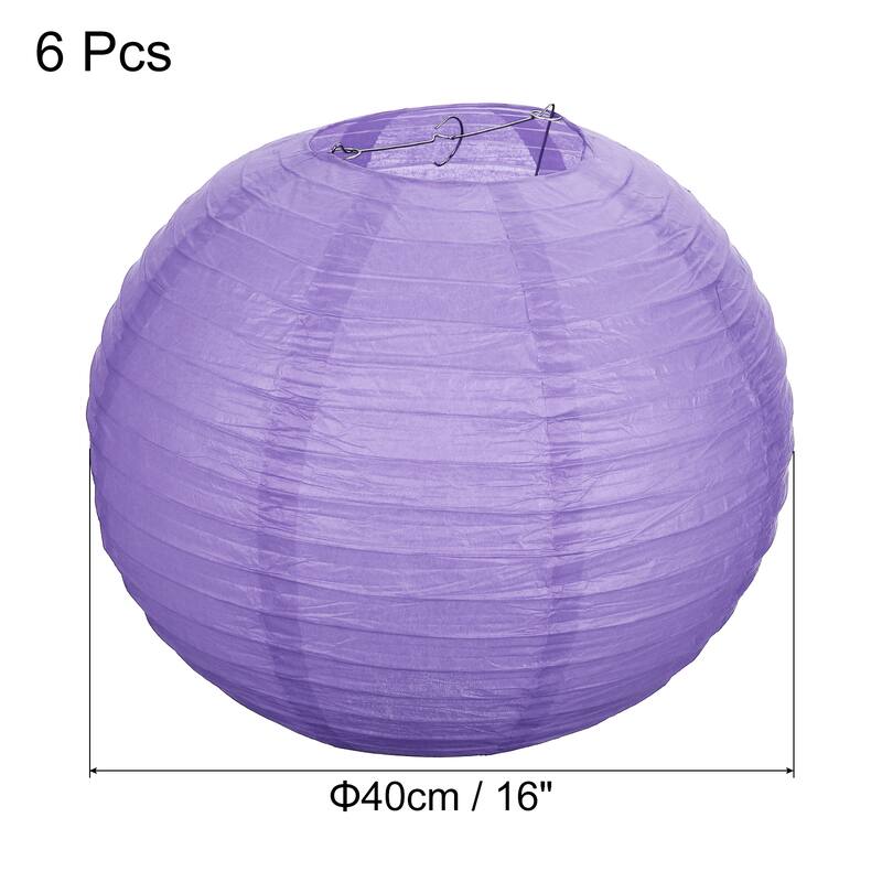 6pcs 16 Inch Folding Hanging Paper Lanterns for Wedding Home Party