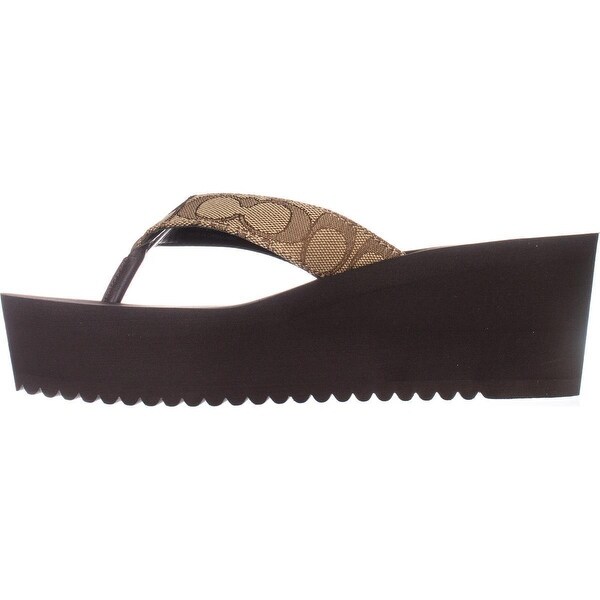 coach wedge flip flops