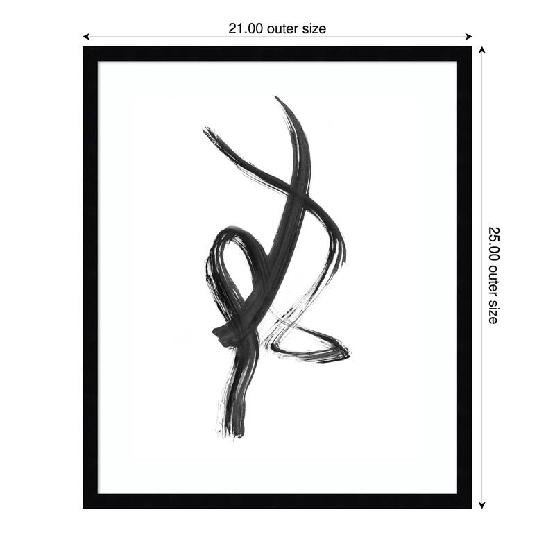 Brush Stroke No. 1 by Danushka Abeygoda Wood Framed Wall Art Print