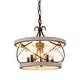 preview thumbnail 12 of 24, Chichoice 16" Drum 5 - Light Farmhouse Wood Chandelier, Height Adjustable Pendant Light for Kitchen Island