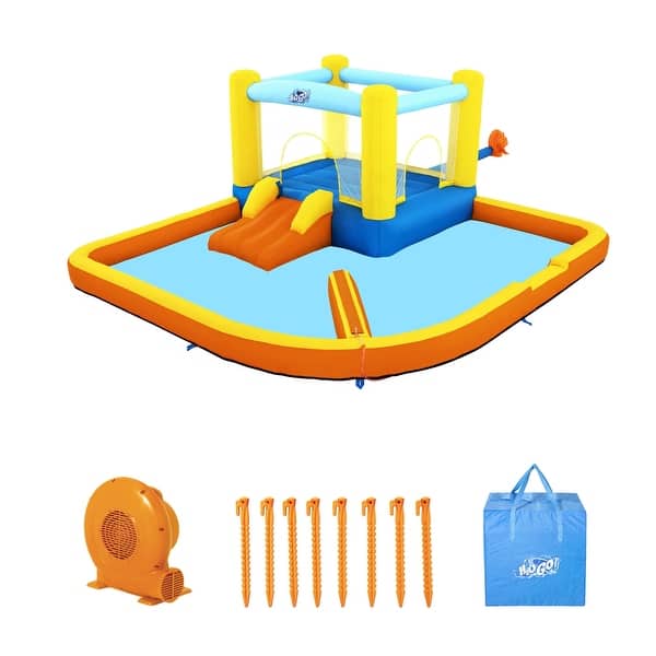 slide 2 of 5, Bestway H2OGO 5 foot Beach Bounce Kids Inflatable Water Park