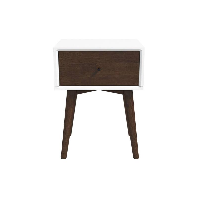 GDFStudio - Avery Mid-Century Modern Solid Wood Night Stand with 1 Drawer