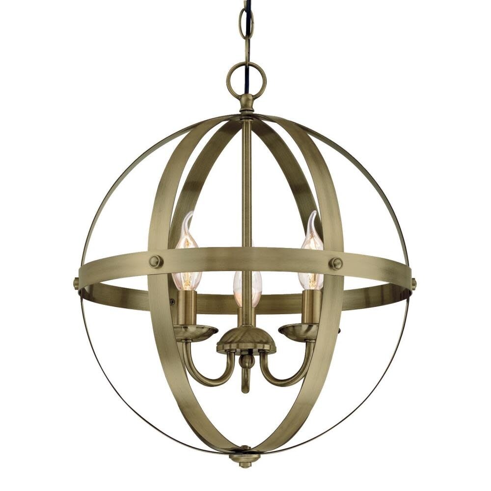Westinghouse 6353700  Stella Mira 3 Light 15" Wide Globe Chandelier - Chandeliers For Bedrooms by Overstock.com