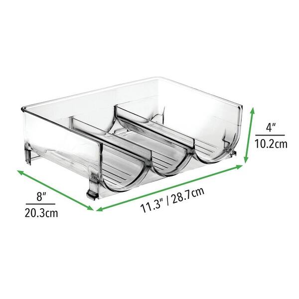 mDesign Plastic Stackable Water Bottle Storage Organizer Rack - 8 X 11. ...