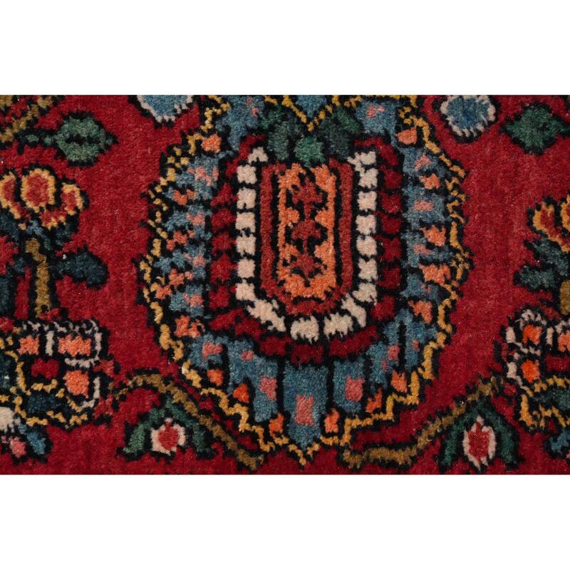 Hand Knotted Oriental 100% Wool Carpet Traditional Floral Navy Blue & Blues Bakhtiari Area Rug - 10' 7'' X 7' 3''