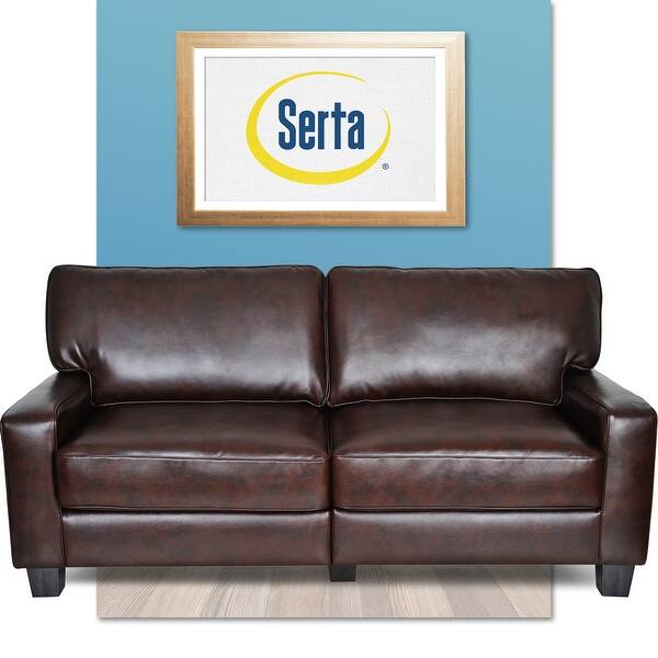 Shop Serta Rta Palisades Collection 78 Sofa In Kingston Chestnut On Sale Overstock 9109171