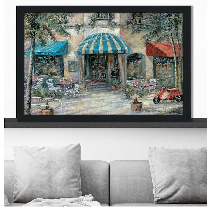 "Christines South Beach Cafe" by Ruane Manning Print on Acrylic.