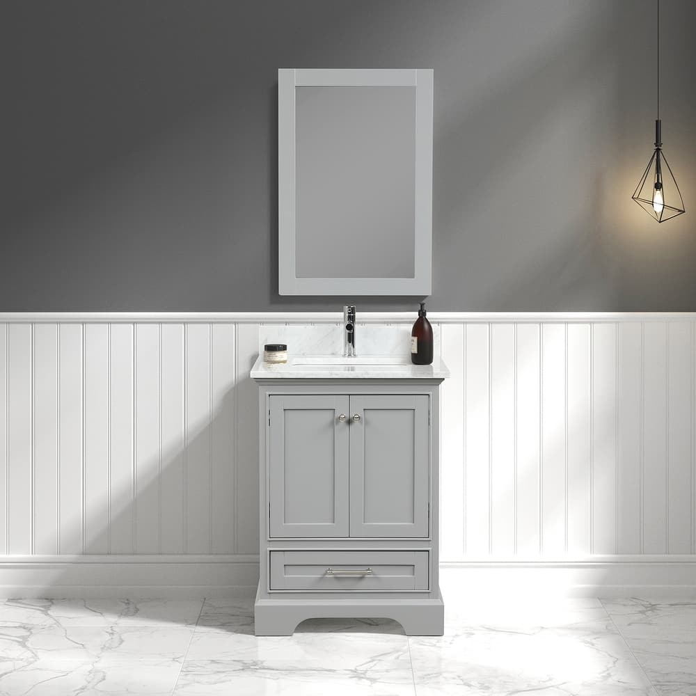Blossom Copenhagen 24" Bathroom Vanity with Marble Top, Sink & Mirror