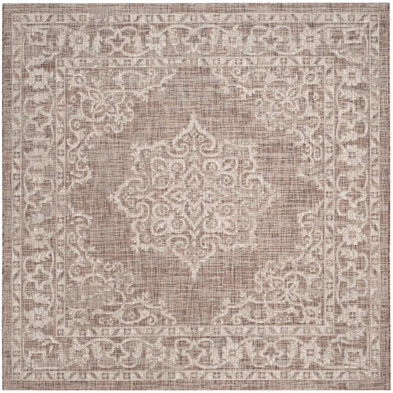 SAFAVIEH Courtyard Karolyn Medallion Indoor/ Outdoor Waterproof Patio Backyard Rug