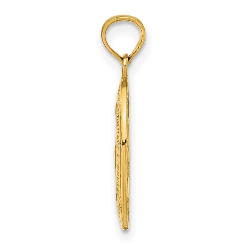 Curata 14k Yellow Gold 18" 16x11mm Miraculous Medal Pendant Necklace