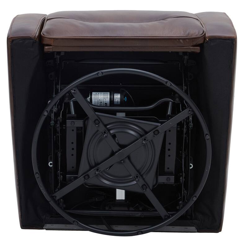 Spruce & Spring Regan Leather Power Recliner Swivel Glider Rocker with Power Headrest