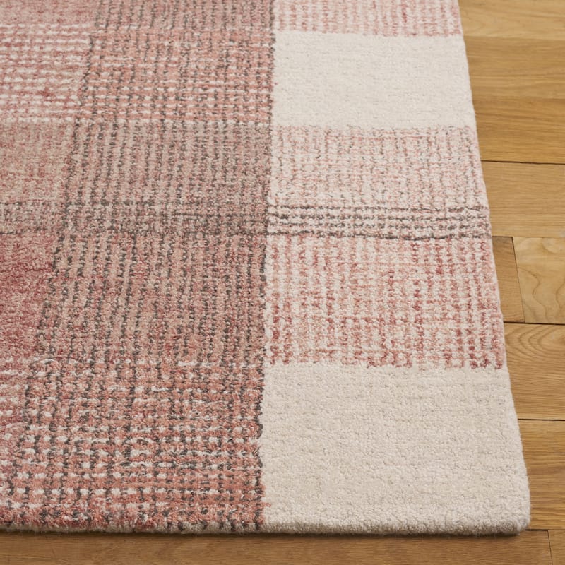 SAFAVIEH Handmade Genre Marion Farmhouse Plaid Wool Rug