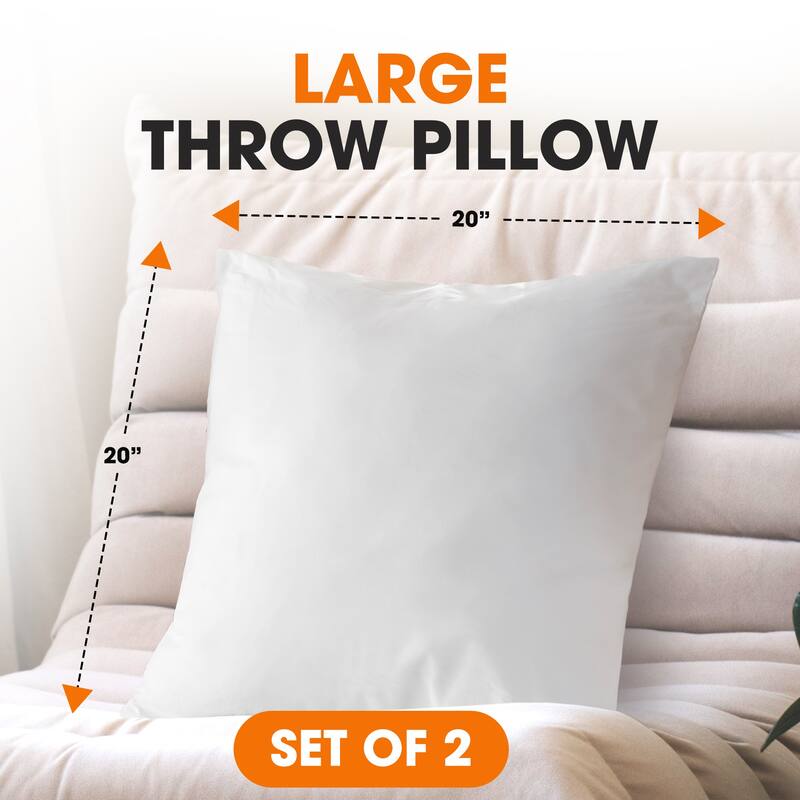 Cheer Collection Set of 2 Soft and Plush Throw Pillows