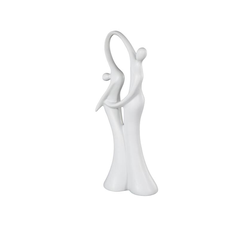Black or White Ceramic Dancing People Decorative Sculpture