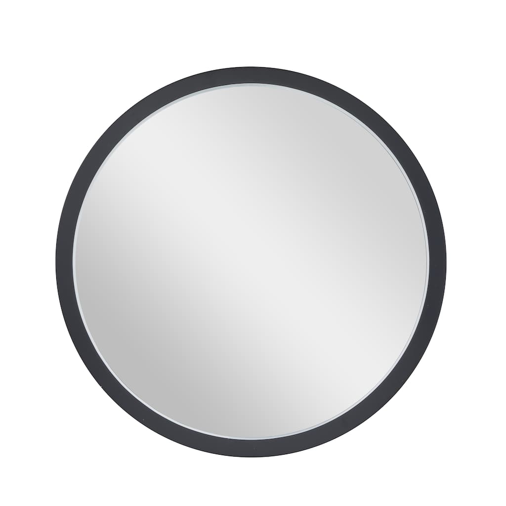 Wooden Wall Mirror with Thin Frame - Black or White - Roche River Decor