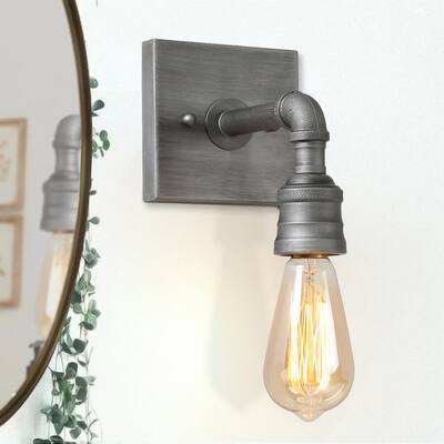 Carbon Loft Laurel 1-light Industrial Bathroom Vanity Lights Wall Sconce - W4.75" x H6.7" x E6.3"