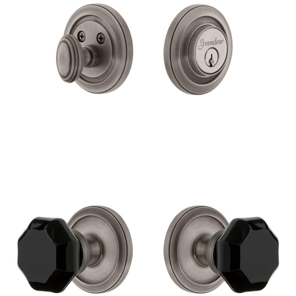 Grandeur Circulaire Solid Brass Rose Single Cylinder Keyed Entry