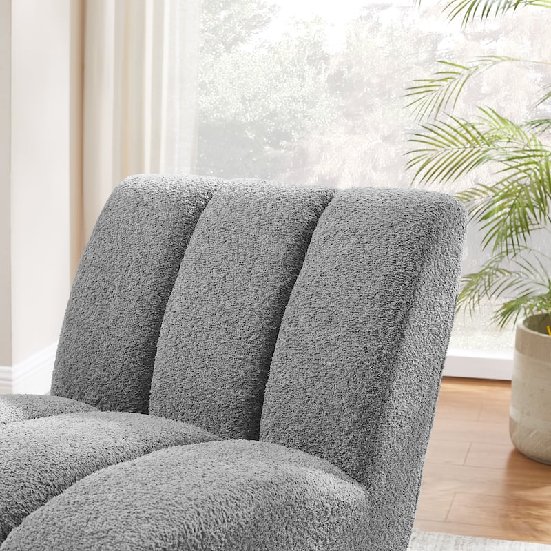 Art Leon Modern Wood and Fabric Accent Sofa Chair