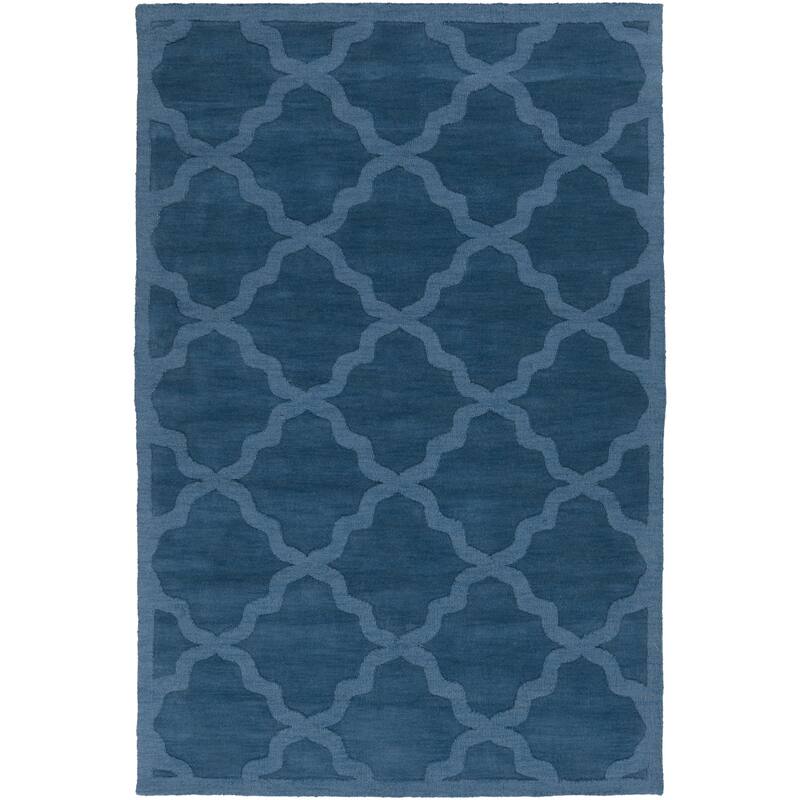 Hand-Tufted Amy Tone-on-Tone Lattice Wool Area Rug