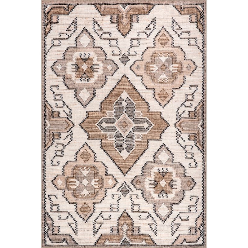 Nuloom Kalilah Medallion SplashGuard Machine Washable Area Rug