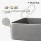 preview thumbnail 5 of 6, Vinnova Avila Grey Concrete Rectangular Vessel Bathroom Sink - 19.7"L×12.8"W×4.7"H