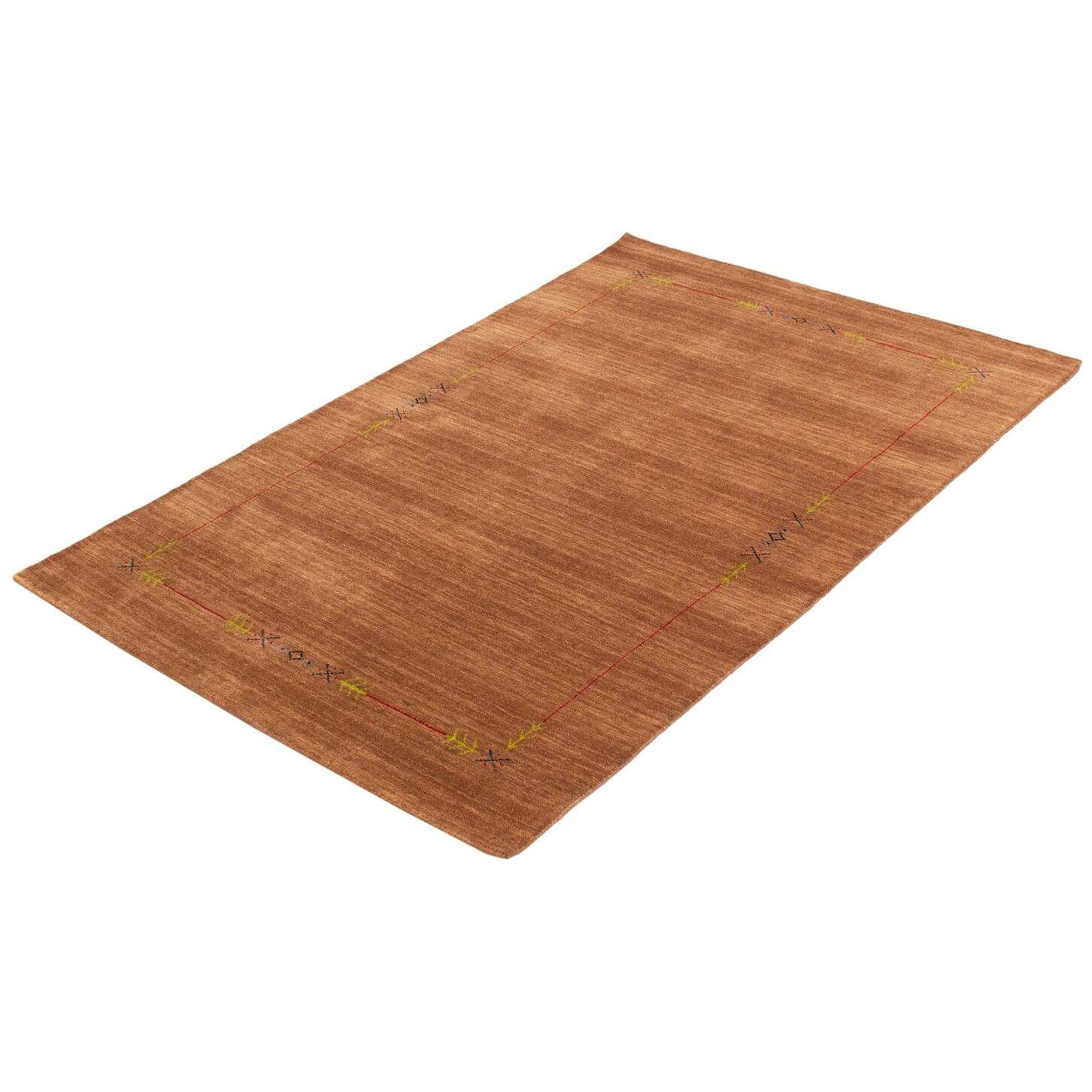 ECARPETGALLERY Hand Loomed Kashkuli Gabbeh Brown Wool Rug 5'3 x 7'10