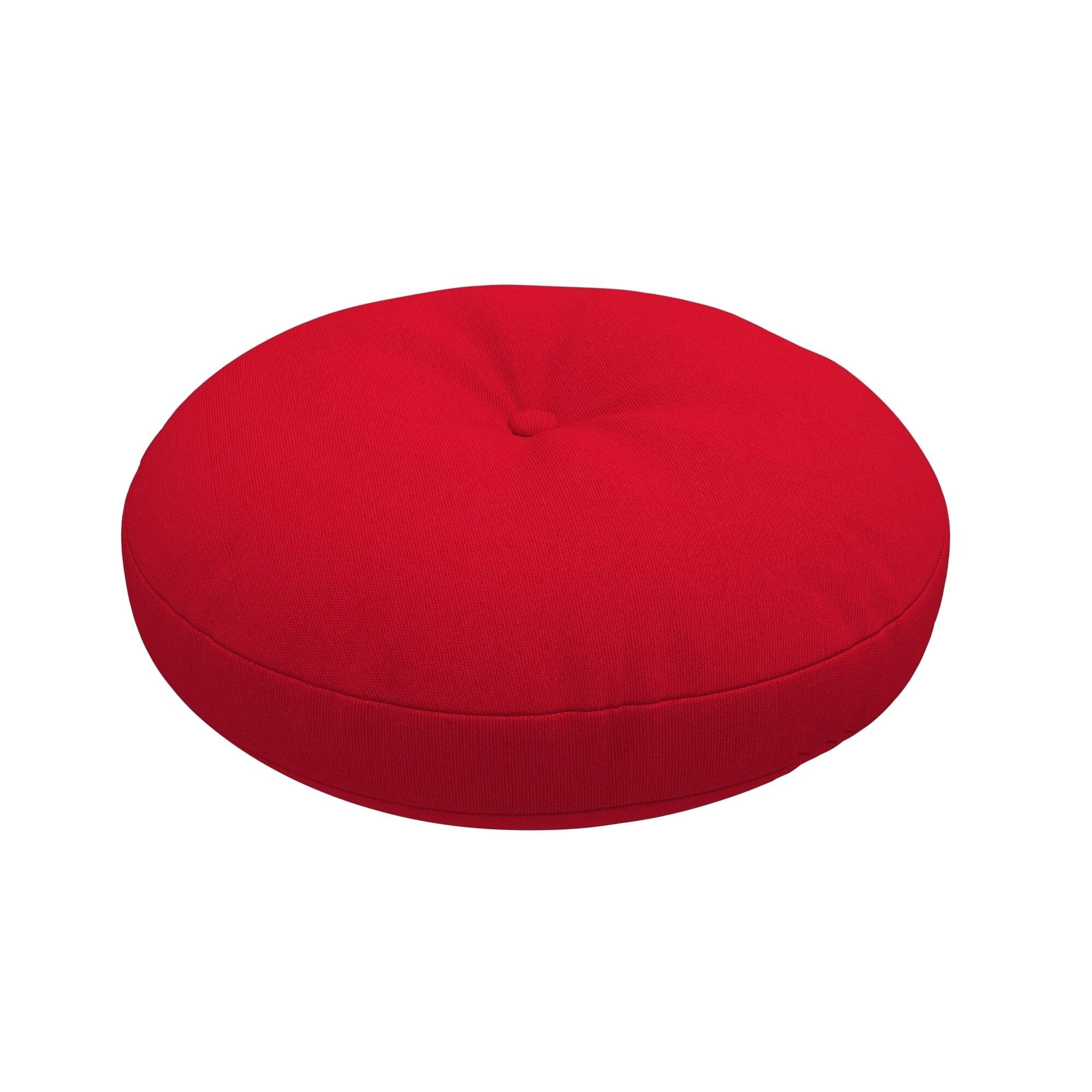 Covers&All Sunbrella Round Tufted Seat Cushion with Button Accent