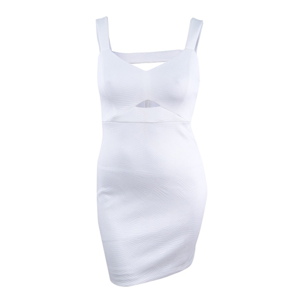 white cut out bodycon dress