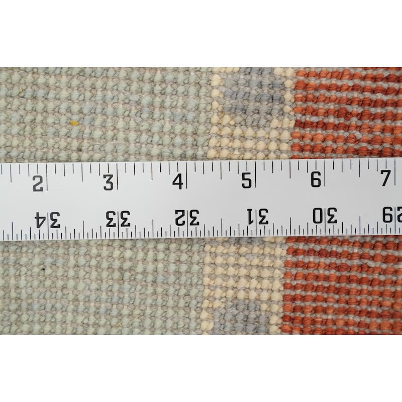 Hand Knotted Oriental 100% Wool Carpet Modern Geometric Multi-Colored Gabbeh Area Rug - 12' 0'' X 9' 8''