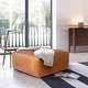 preview thumbnail 2 of 42, Poly & Bark Sequoia Ottoman - Full Grain Genuine Italian Leather Cognac Tan