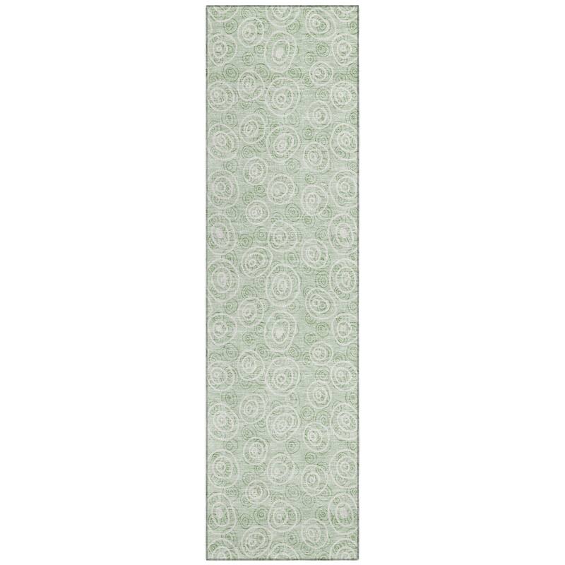 Machine Washable Indoor/ Outdoor Chantille Contemporary Bubbles Rug