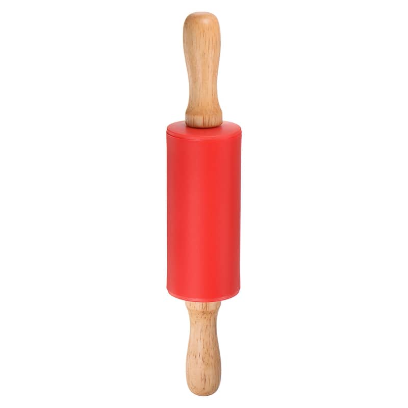 Silicone Rolling Pins for Baking 23.5cm x 4.2cm Red