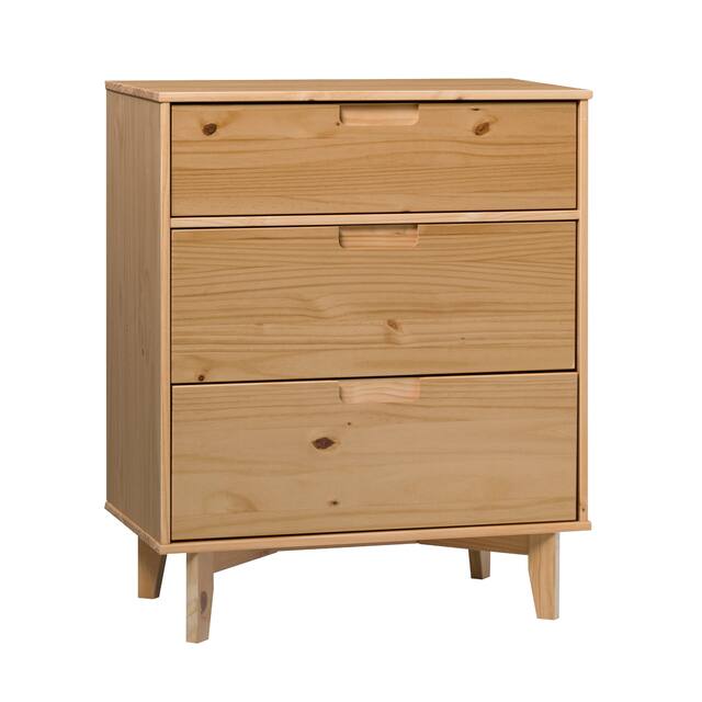 Middlebrook Mid-Century Solid Pine 3-Drawer Storage Chest