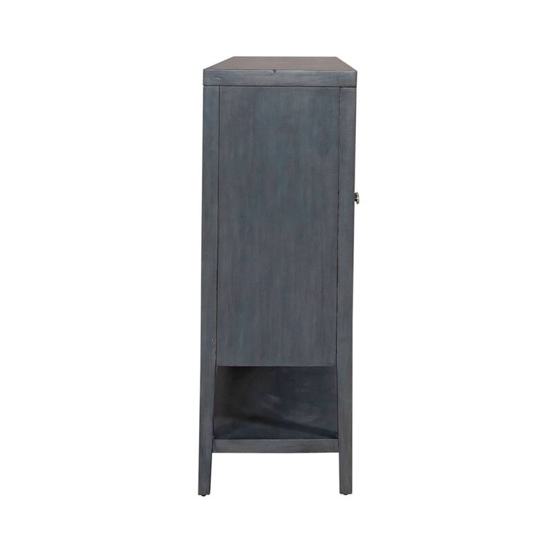 Circle View Blue Dusk Four Door Accent Cabinet