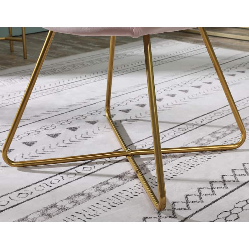 Pink 28" Polyester Accent Chair