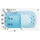 preview thumbnail 10 of 10, Ella Capri 30" Acrylic Hydro Massage Walk-In Bathtub with Outward Swing Door, 5 Piece Fast Fill Faucet, 2" Dual Drain