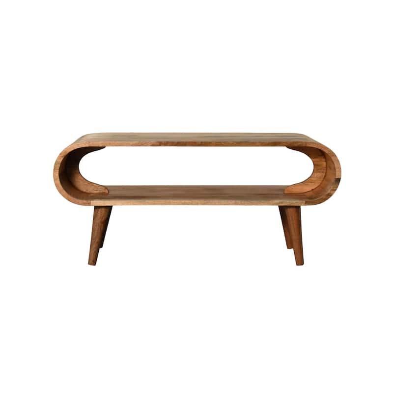 Artisan Furniture Oak-ish Solid Wood Amaya Nordic Coffee Table