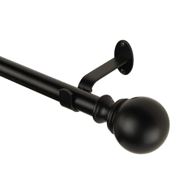 Elrene Cordelia Adjustable Window Curtain Rod - 28" to 48" - Antique Black
