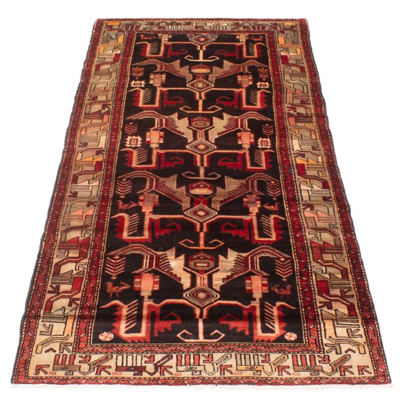 ECARPETGALLERY Hand-knotted Andelz Brown Wool Rug - 4'2 x 9'1