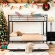 preview thumbnail 2 of 11, Kid Bed Frame Full Over Full Metal Bunk Bed with Trundle - Durable,Space-Saving