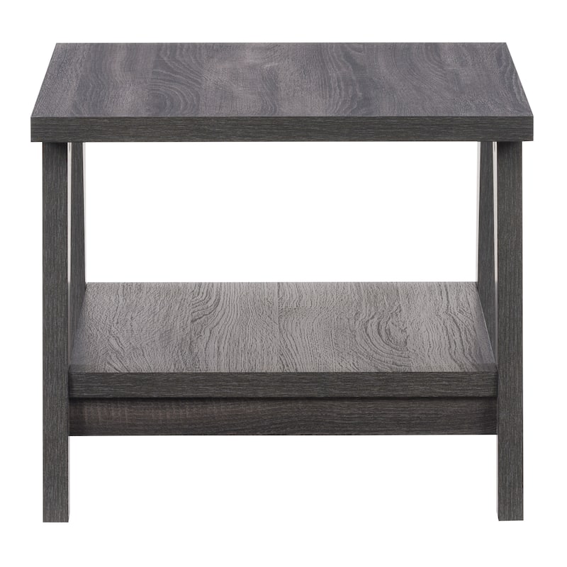 Hollywood Side Table with Lower Shelf