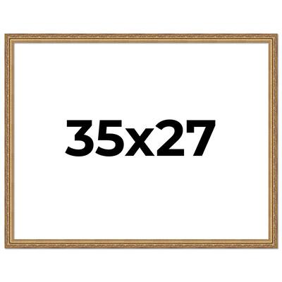 35x27 Frame Red Solid Wood Picture Frame Width 1.75 Inches | Interior Frame Depth 1 13/16 Inches