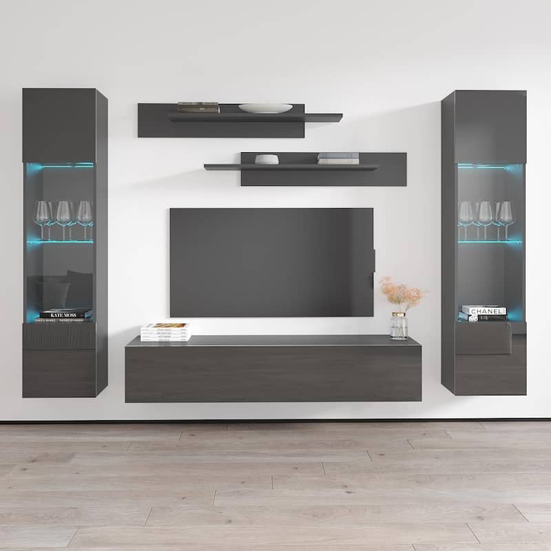 Strick & Bolton Hadi 5-piece Wall-mounted Entertainment Center Set
