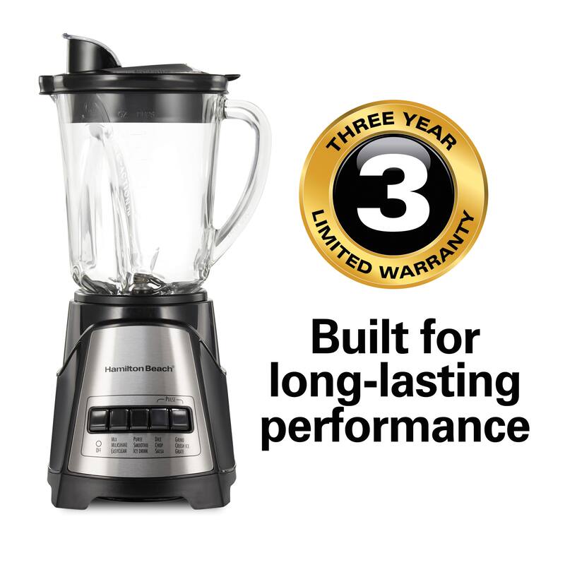 Hamilton Beach Black MultiFunction Glass Jar Blender Bed Bath